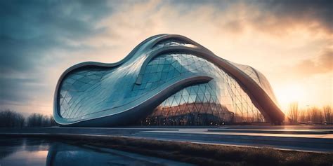 Premium AI Image | Futuristic museum of modern building