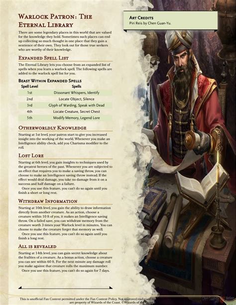 Dnd Warlock Patrons