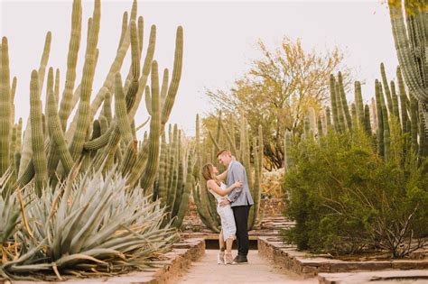 Malia Ben Desert Botanical Gardens Engagement Photos By Shannon