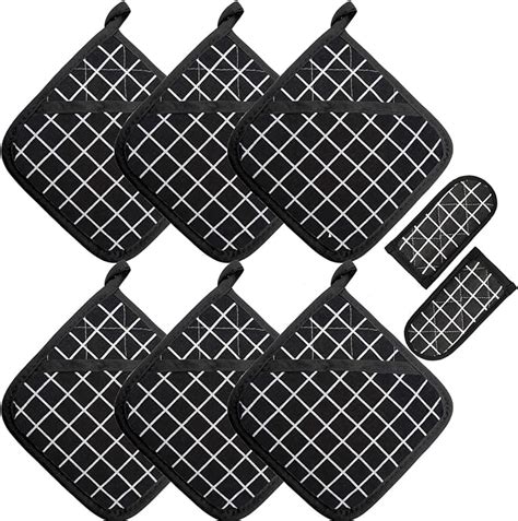 Amazon Win Change Heat Resistant Potholders Hot Pads Kitchen Pot Holders Set With Pan