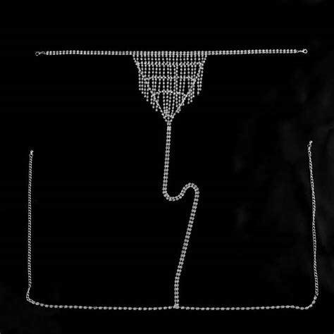 Fashion Bra Panties Bikini Body Chain Set Rhinestone Bra Panties Sets Crystal Bikini Underwear