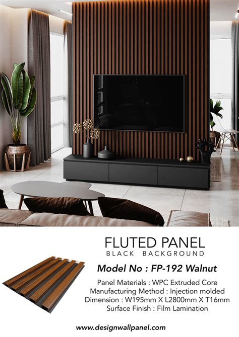 Fluted Panel FP 192 Walnut Fluted Panel Veneer