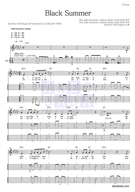 Red Hot Chili Peppers Black Summer Tekst At Peter Jacobs Blog