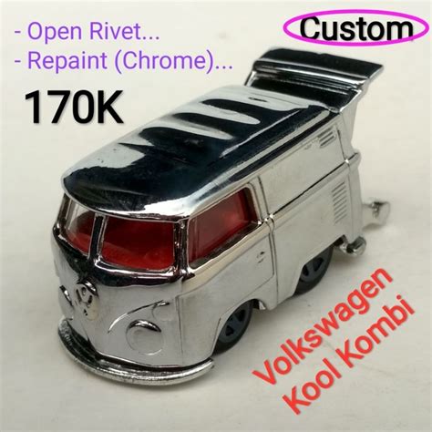 MERAH Hot Wheels VW Volkswagen Kool Kombi Custom Chrome Silver Shiny Interior Red Shopee Malaysia