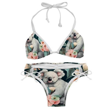 Koala Detachable Sponge Adjustable Strap Bikini Set Two Pack For Versatile Swim Suit Looks