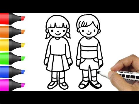 Boy And Girl Drawing For Kids