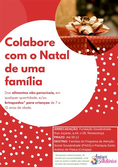 Amigos Solidários lançam campanha de Natal