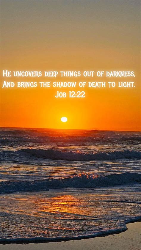 The Sun Is Setting Over The Ocean With A Bible Verse