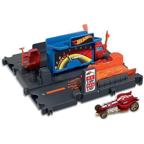 Pista Hot Wheels Mattel City Mini Conjunto Posto de Gasolina Nuvem de Algodão