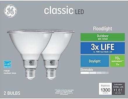 GE Basic 90 Watt EQ Par38 Daylight LED Light Bulb 2 Pack Amazon