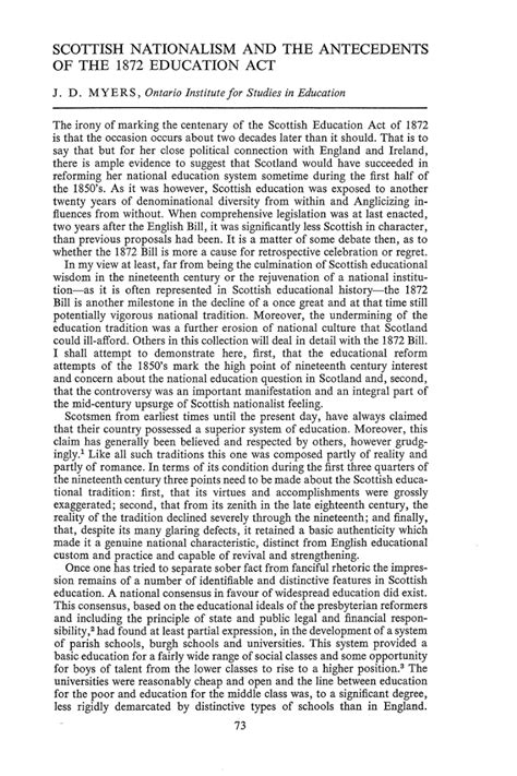 (PDF) Scottish Nationalism and the Antecedents of the 1872 Education Act