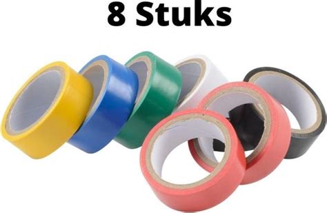 Orange Isolatietape Stuks Meter X Mm Blauw Geel