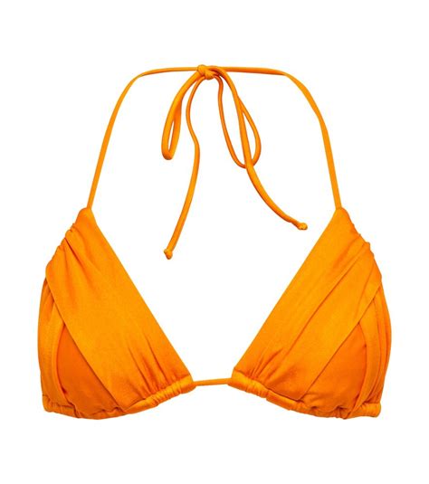 Buy Bananhot Jasmin Triangle Bikini Top Orange At Off Editorialist