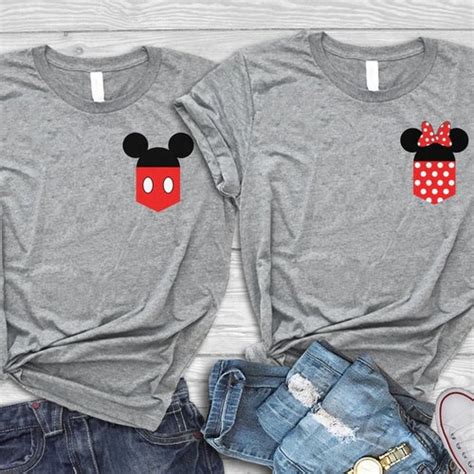 Mickey And Minnie Disney Couple Shirts Her And His Couple Etsy