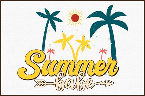 Retro Summer Babe Png Graphic By Sublimation Studio Creative Fabrica