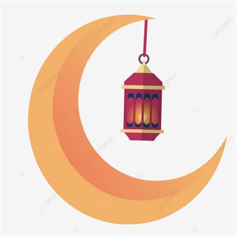 Crescent Moon And Ramadan Lantern Vector Ramadan Ramadan Lantern