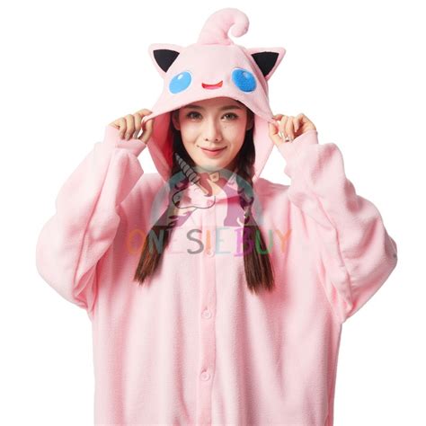 Adult Jigglypuff Costume Onesie Pajamas Loungewear Cosplay Party Suit ...