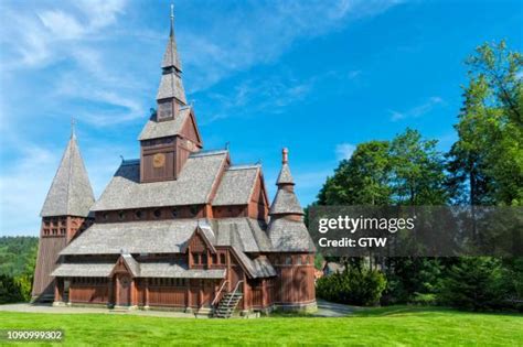 gustav adolf stabkirche stock  high res pictures  images