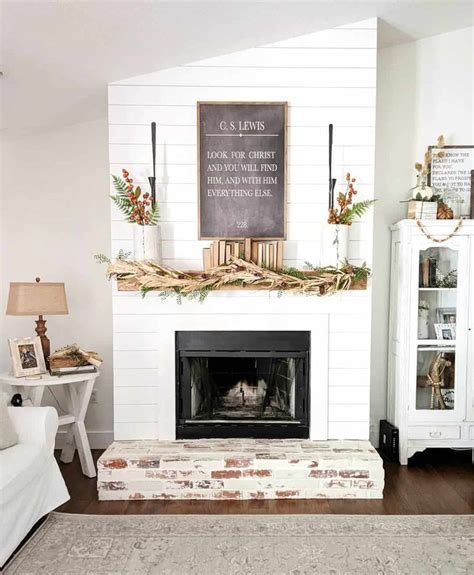 White Fireplace Mantels Living Room Mantel Shiplap Fireplace