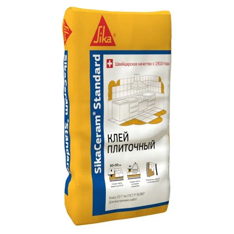 Клей Standart для керамической плитки для внутренних и наружных работ ...