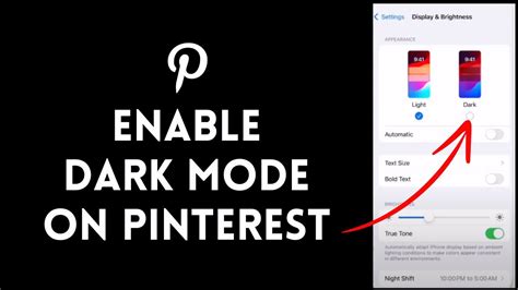 enable dark mode  pinterest  pinterest dark mode youtube