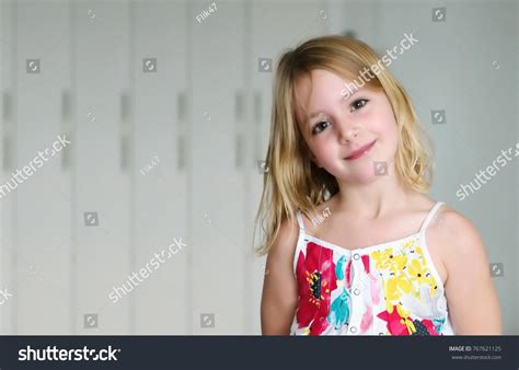 Cute Six Year Old Blonde Girl Stock Photo Shutterstock