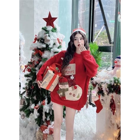 SẴN HÀNG Áo len Noel Giáng sinh Merry Christmas người tuyết quàng khăn QCCC l1 cực hot Shopee