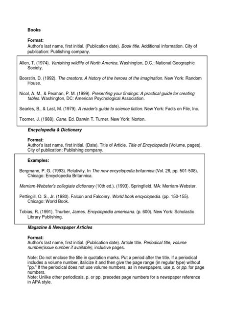 format  american psychological association encyclopedias