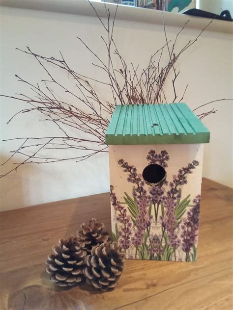 Decorative Floral Wooden Bird Box Our Cottage Creations