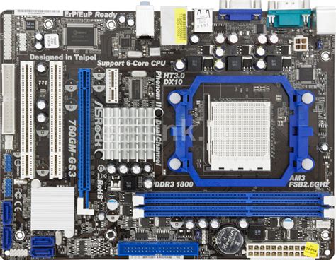 Характеристики Материнская плата ASROCK 760GM-GS3, SocketAM3, AMD 760G ...