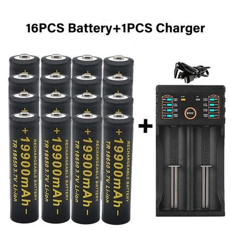 100% Новый 18 650 литиевый аккумулятор фонарик 18650 Зарядные батареи 3 ...