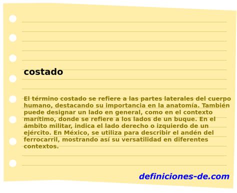 significado de costado
