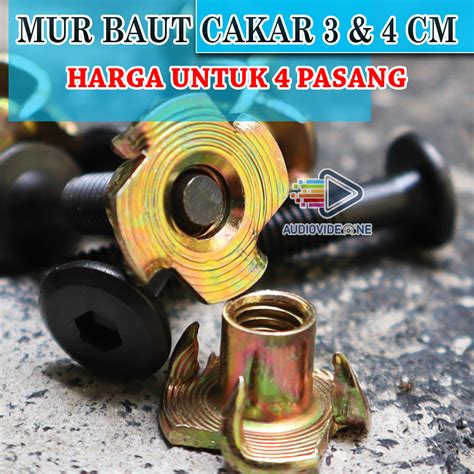 Baut Cakar Speaker Pasang Mur Skrup Tanam Mm Lazada Indonesia