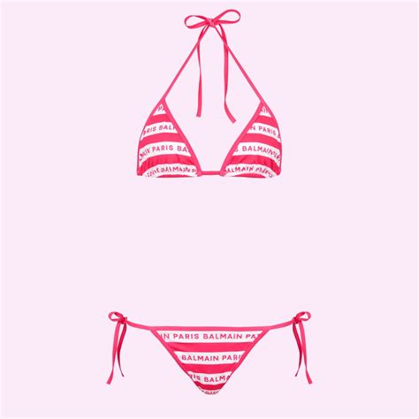 Designer Logo Triangle Bikini Set Balmain Bikini Beach Babe Bikini
