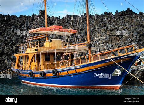 Blue Wooden Boat Stock Photo Alamy