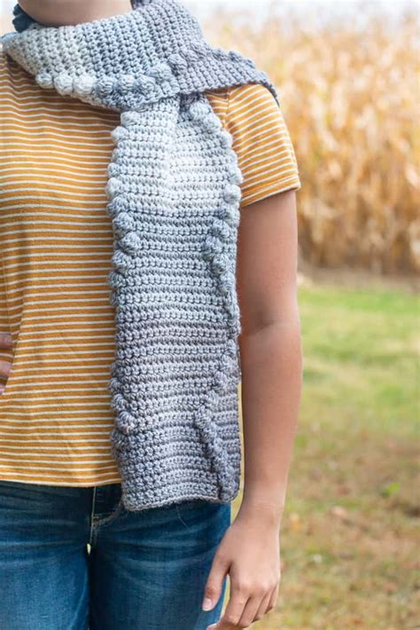 How To Crochet A Scarf With The Bobble Stitch Easy Crochet Patterns