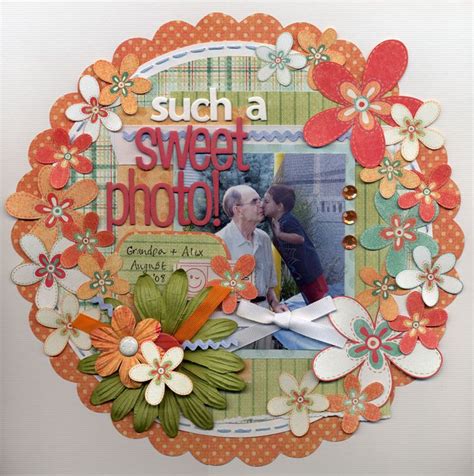 Awesome Layout Using Flowers Simple Scrapbook