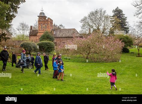 People Enjoying The Day Out At Dudmaston Hall A 17th Century Country