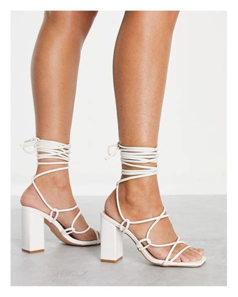 Simmi Shoes Simmi London Platform Heeled Sandals In White Lyst