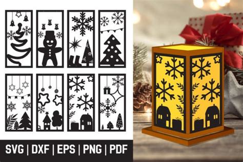 Christmas Lantern SVG Bundle Graphic By Munjixpro Creative Fabrica