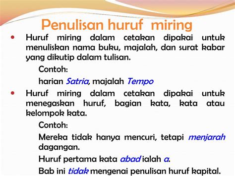 Contoh Penulisan Huruf Miring Yang Benar Kerjasama - IMAGESEE