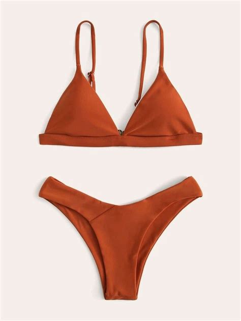 Triangle Bra Top With Tanga Bikini Set Artofit