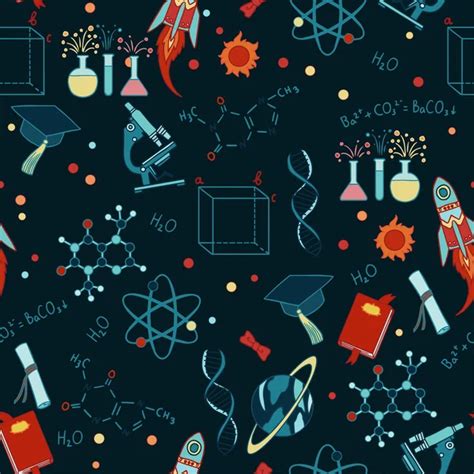 science stuff vector seamless pattern stock vector  cmazeina