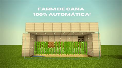 Minecraft Tutorial Como fazer uma Farm de Cana de Açúcar 100