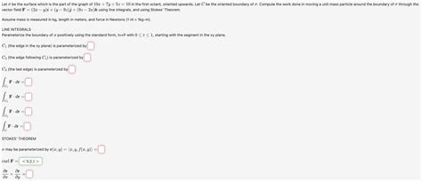 Solved Vector Field F 2x Y I Y 9z J 9z 2x K ﻿using Line