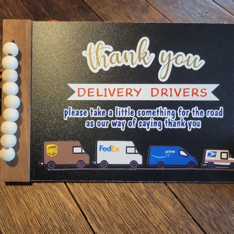 Wood Delivery Drivers Thank You Sign Etsy