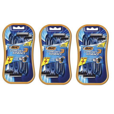 Kit Un Barbeador Bic Comfort Advance Pele Normal L Minas