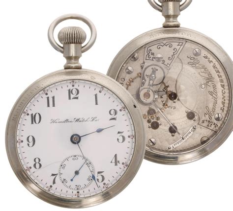 Hamilton Watch Co Nickel Presentation Cased Lever Set Pocket Watch