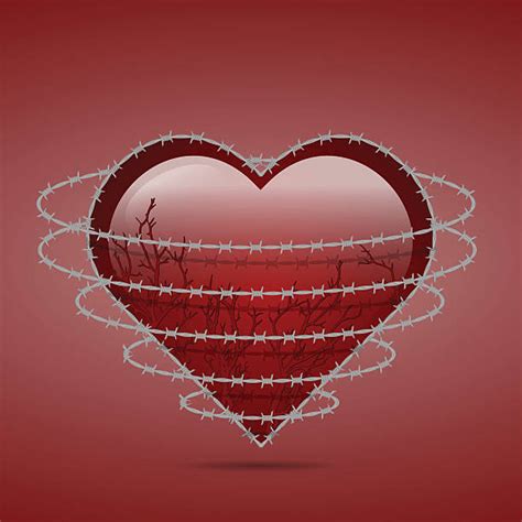 20+ Heart With Barbed Wire Clip Art Illustrations, Royalty-Free Vector ...