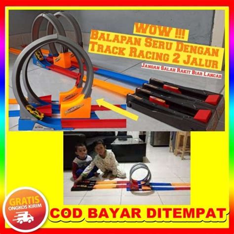 Promo Track Hotwheels Hot Wheels Wall Track Hotwheel Double Loop Action Diskon Di Seller